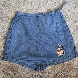 SOLD Disney Winnie the Pooh Denim Wrap Skort